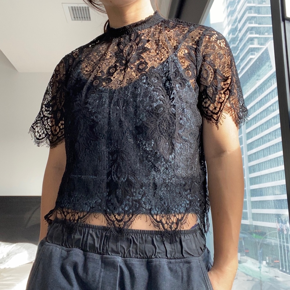 Lace patterned top - Picture 2 of 4